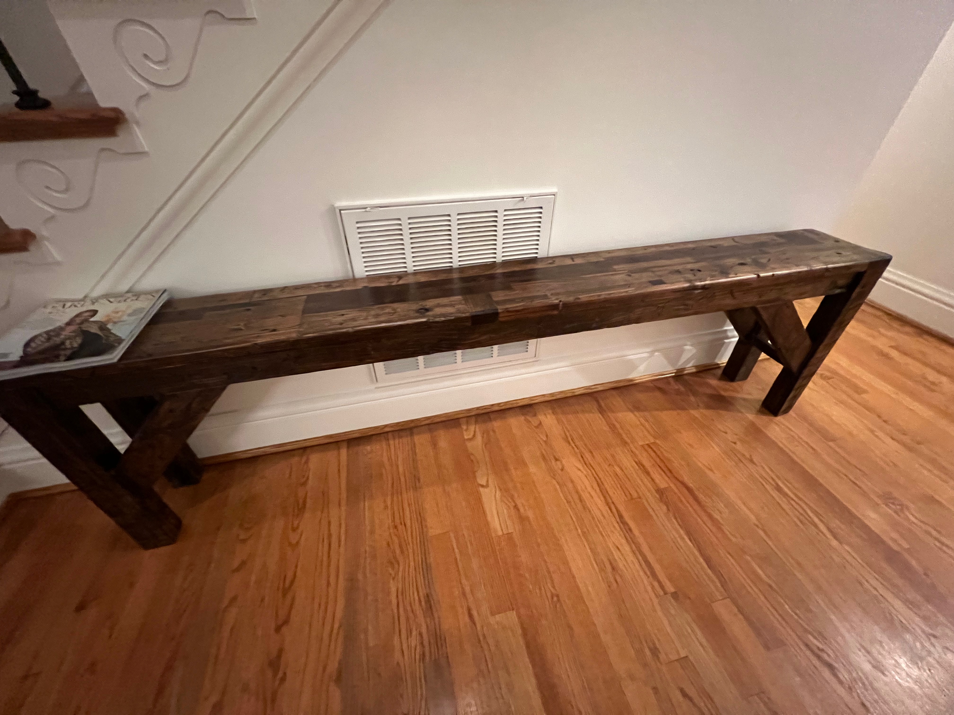 Rustic Scrap Wood Bench Seat